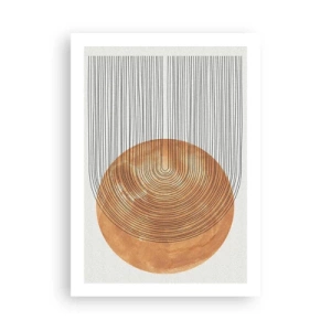 Affiche - Poster - Abstraction géométrique dans des tons terreux - 50x70cm - Composition solaire - Décoration murale moderne pour le salon et la chambre ARTTOR
