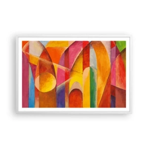Affiche dans un cadre blanc - Poster - Cathédrale du soleil - 91x61 cm