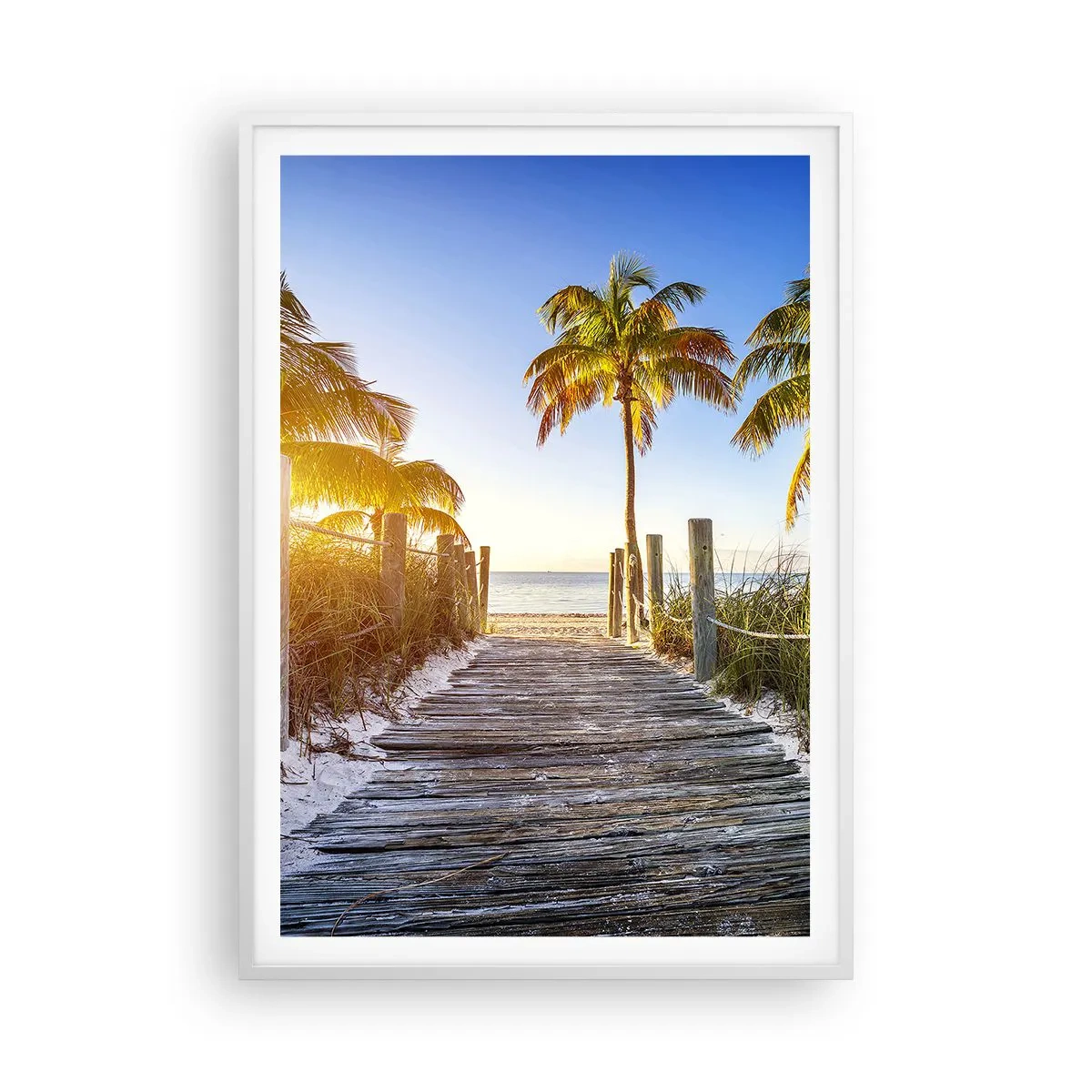 Affiche dans un cadre blanc - Poster - Directement au paradis - 70x100 cm
