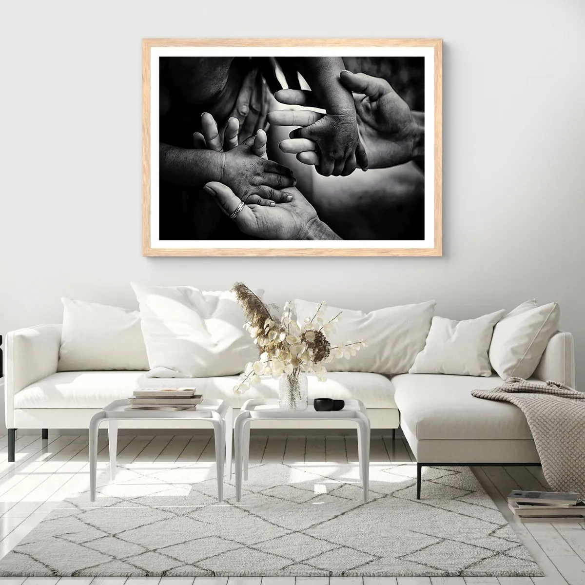 Affiche dans un chêne clair - Poster - Être humain - 50x40 cm