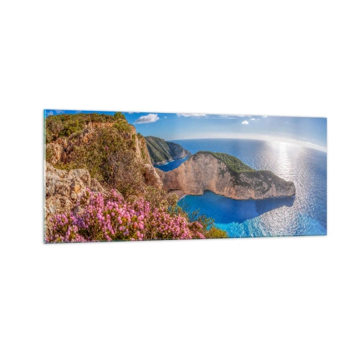 Impression sur verre - Image sur verre - Mes super vacances grecques - 100x40 cm