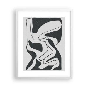 Affiche dans un cadre blanc - Poster - Amusement de labyrinthe abstrait - 40x50 cm