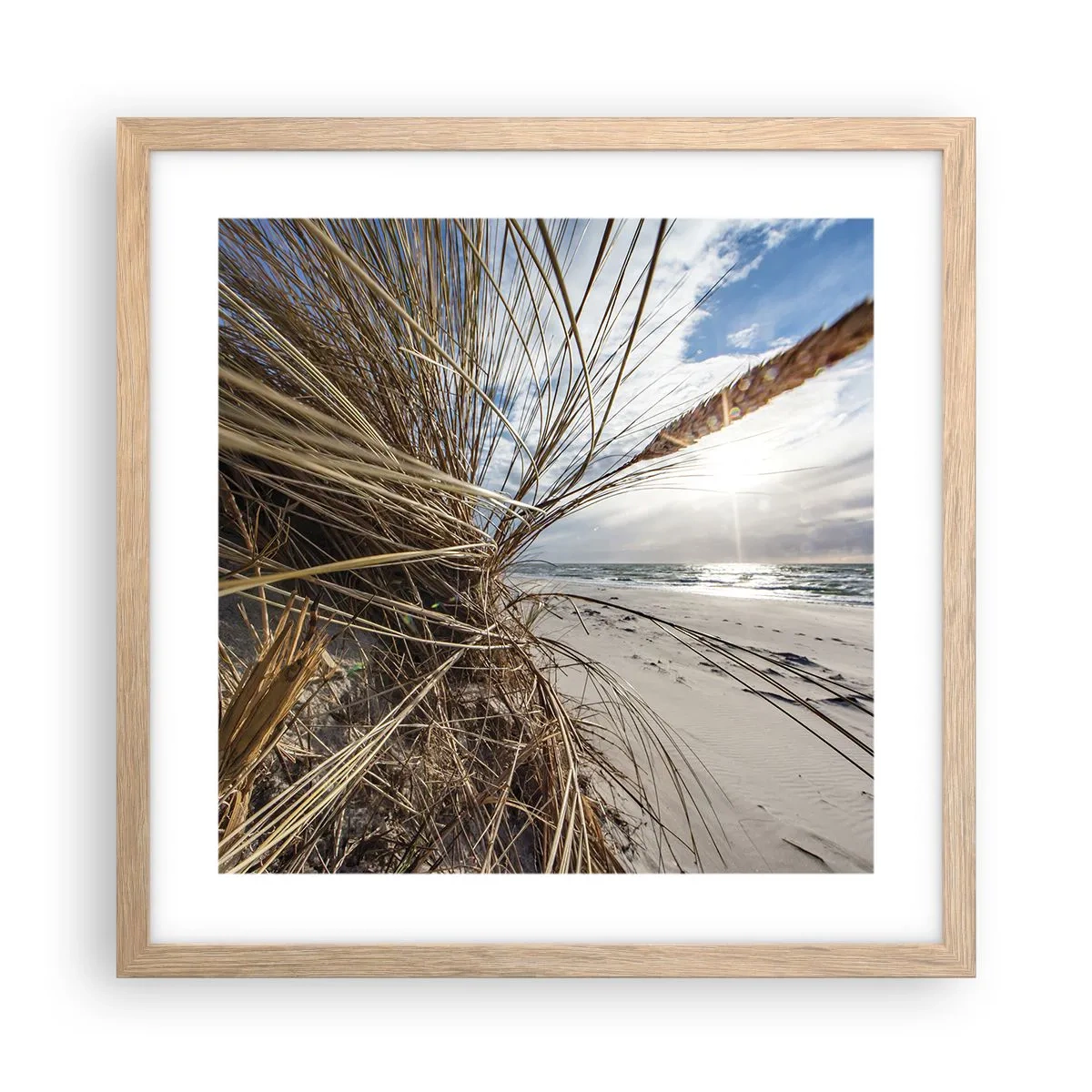 Affiche dans un chêne clair - Poster - Rencontre des éléments - 40x40 cm