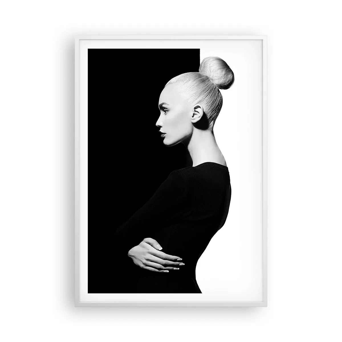 Affiche dans un cadre blanc - Poster - Tout simplement une femme - 70x100 cm