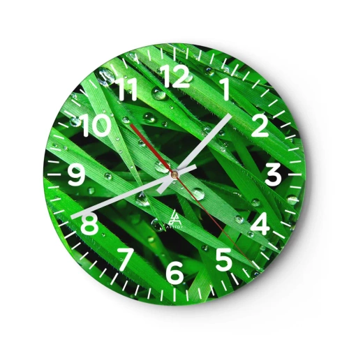 Horloge murale - Pendule murale - Jouez dans le vert - 30x30 cm