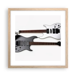 Affiche dans un chêne clair - Poster - Harmonie des formes - 40x40 cm