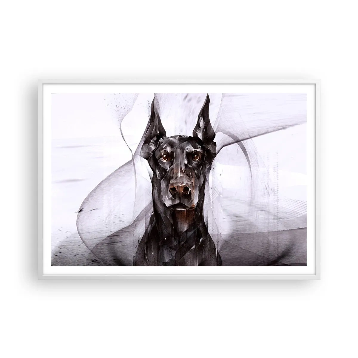 Affiche dans un cadre blanc - Poster - Né noble - 100x70 cm