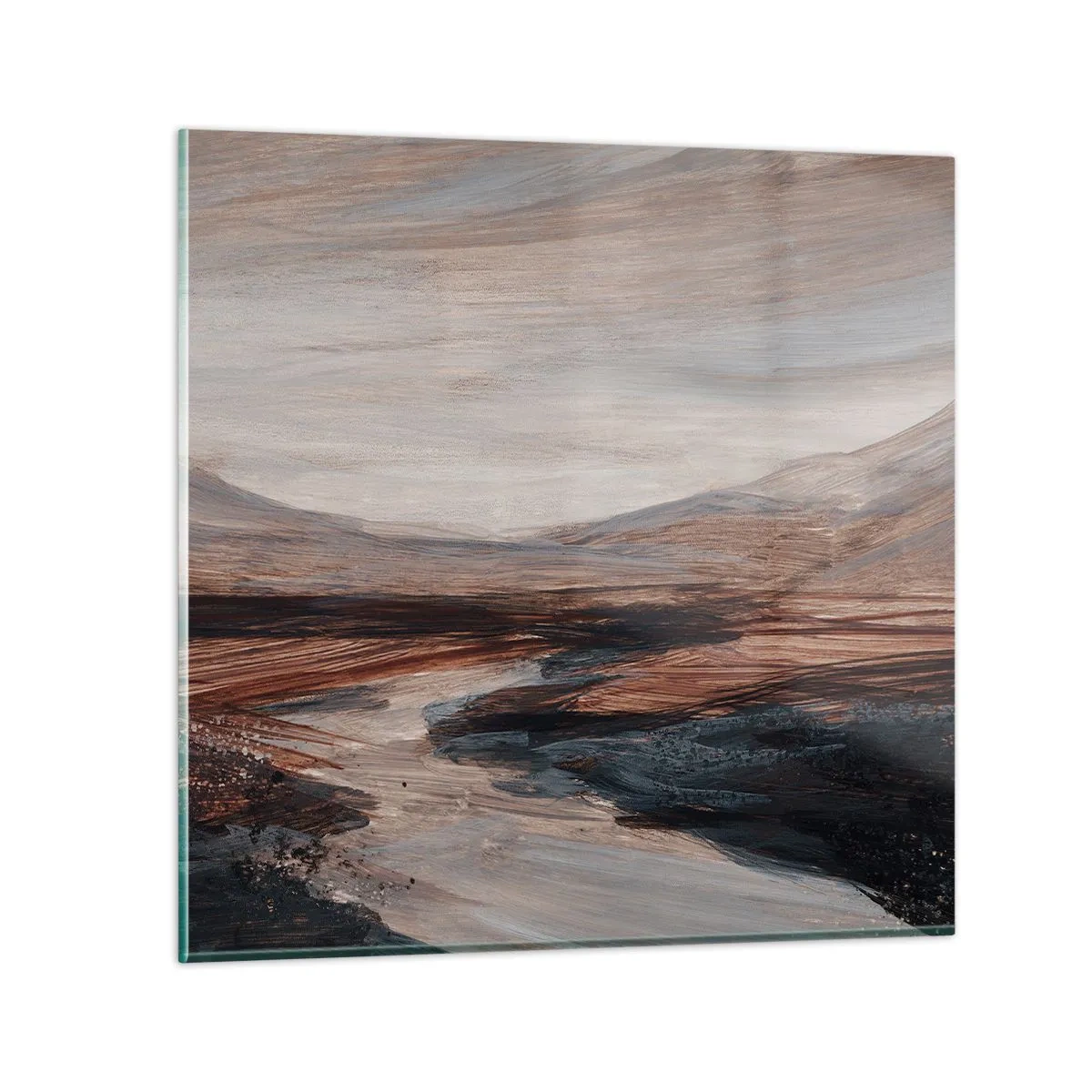 Impression sur verre - Image sur verre - Une vallée tranquille - 60x60 cm