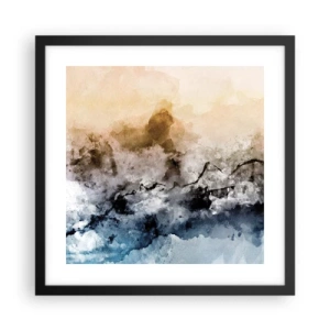 Affiche dans un cadre noir - Poster - Noyé dans un nuage de brouillard - 40x40 cm