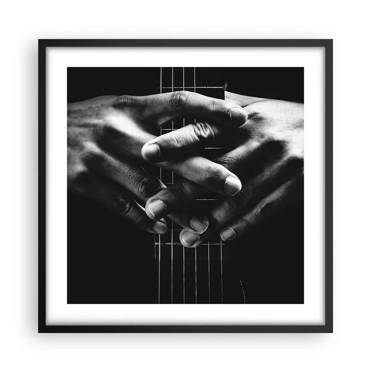 Affiche dans un cadre noir - Poster - Prière d'artiste - 50x50 cm