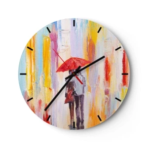 Horloge murale - Pendule murale - Qu'il pleuve encore - 40x40 cm