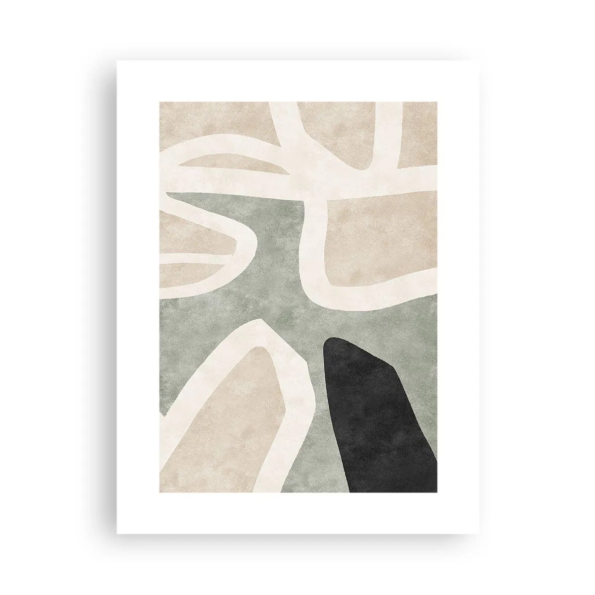 Affiche - Poster - Composition pour motif noir - 30x40 cm