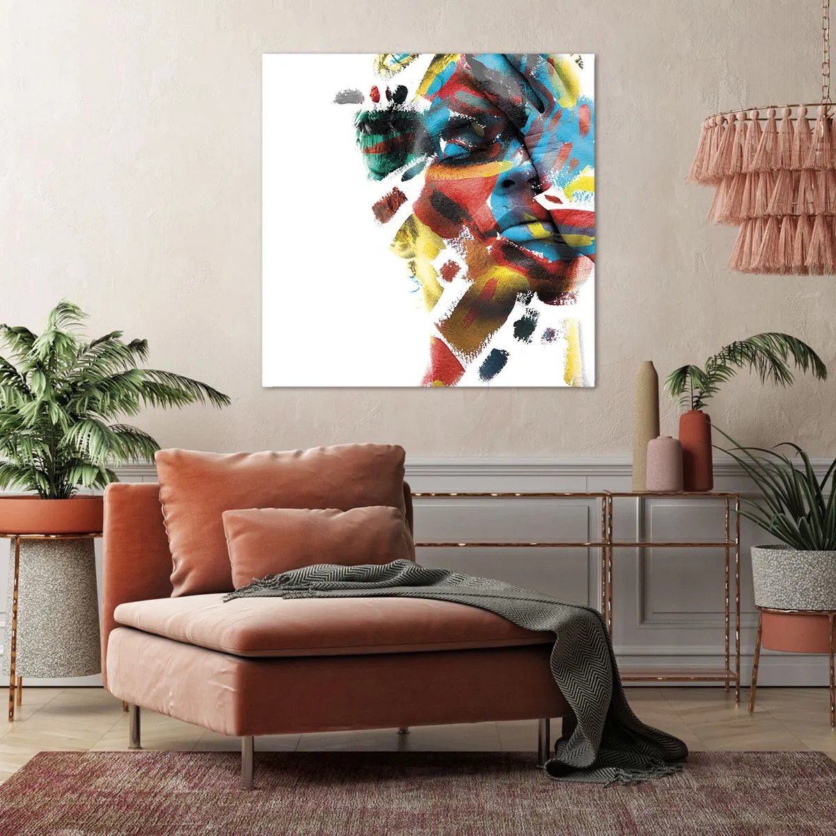 Impression sur toile - Image sur toile - Personnalité colorée - 30x30 cm