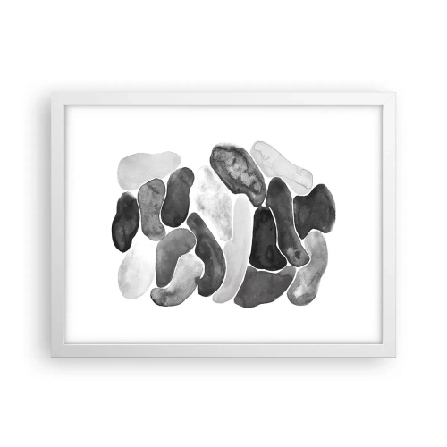 Affiche dans un cadre blanc - Poster - Abstraction rocheuse - 40x30 cm