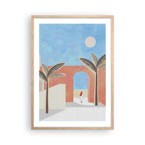 Affiche dans un chêne clair - Poster - Journée arabe - 50x70 cm