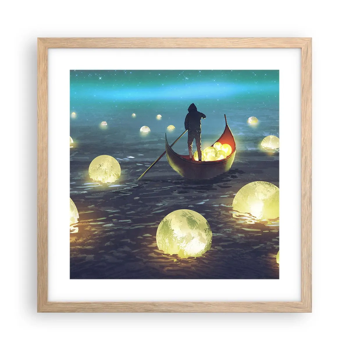 Affiche dans un chêne clair - Poster - Des choses dont les philosophes n'ont jamais rêvé - 40x40 cm