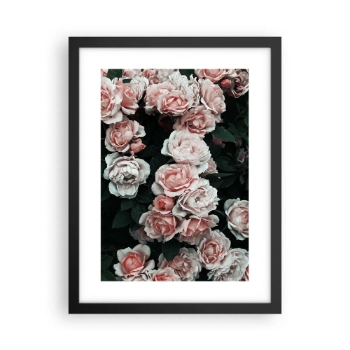 Affiche dans un cadre noir - Poster - Ensemble de rose - 30x40 cm