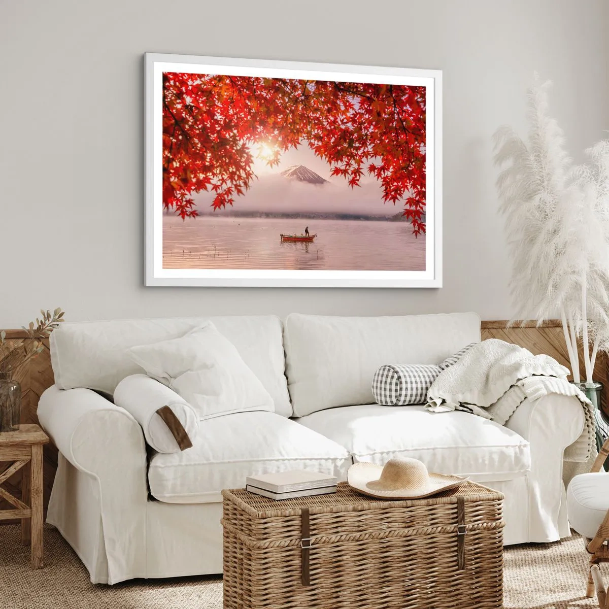 Affiche dans un cadre blanc - Poster - Dans le climat japonais - 40x30 cm