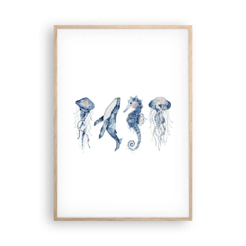 Affiche dans un chêne clair - Poster - Merveilles de la mer - 70x100 cm