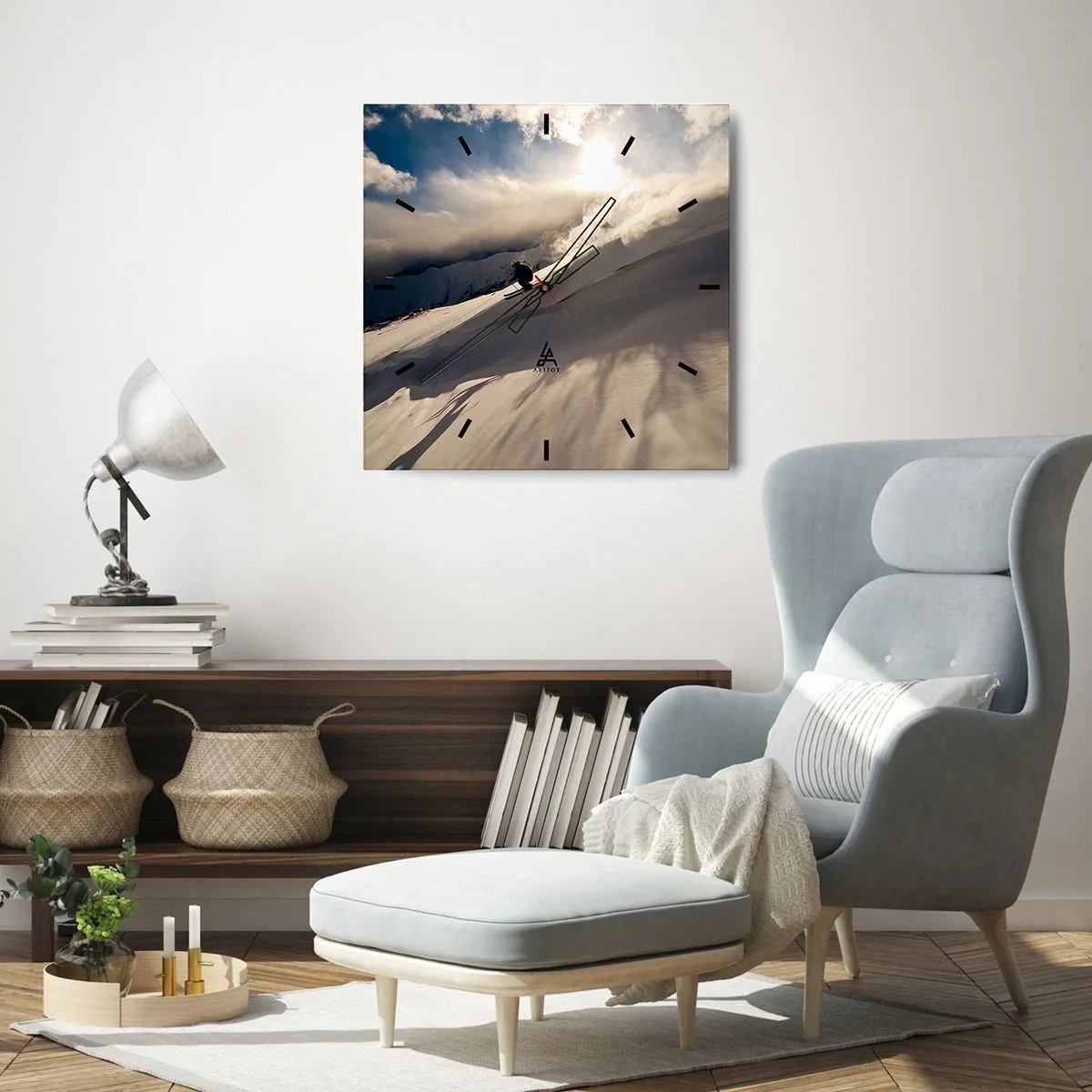 Horloge murale - Pendule murale - Défi montagne accepté - 40x40 cm