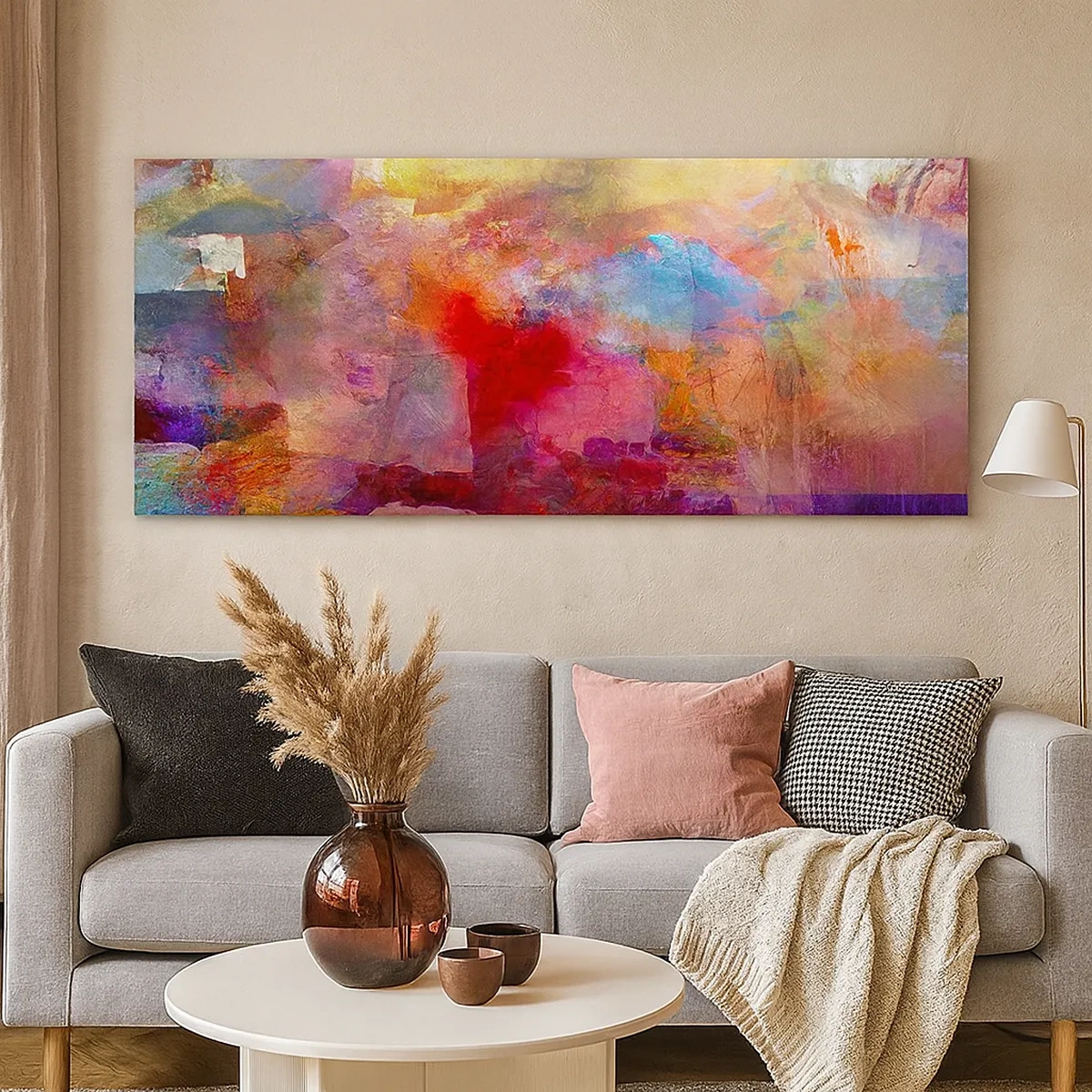 Impression sur toile - Image sur toile - Regardez à l'intérieur de l'arc-en-ciel - 30x30 cm