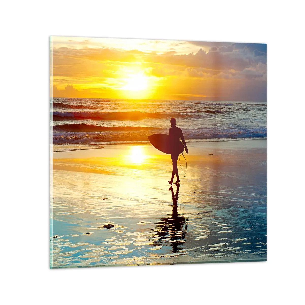 Impression sur verre - Image sur verre - Le retour du guerrier - 50x50 cm