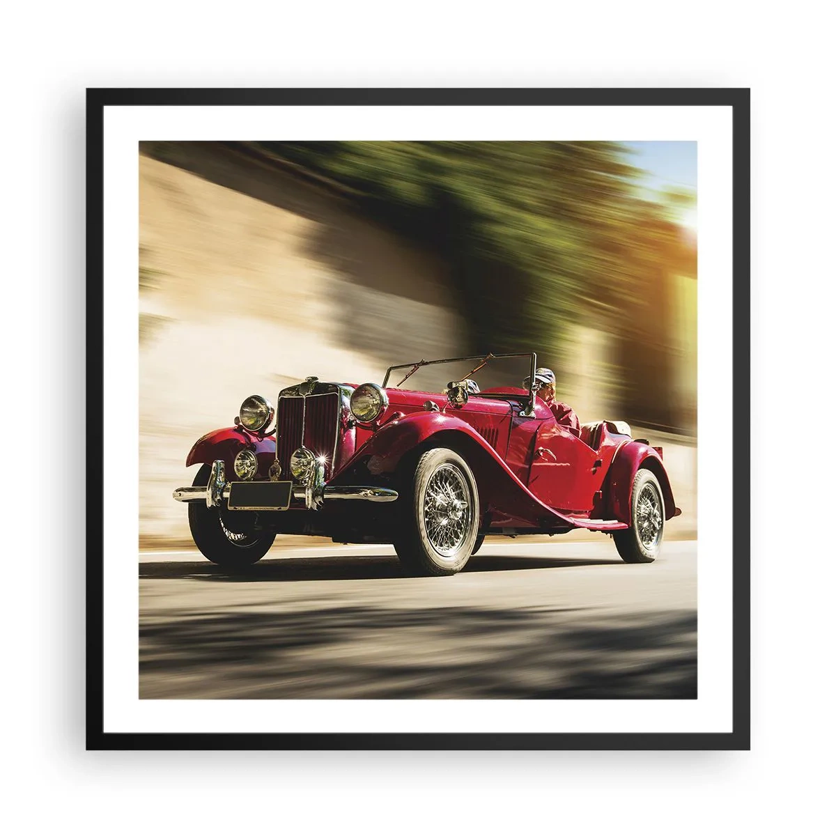 Affiche dans un cadre noir - Poster - Plus belle que Nike de Samothrace - 60x60 cm