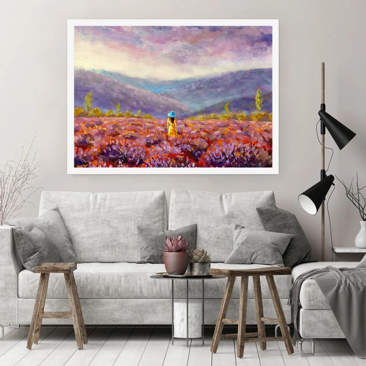 Affiche - Poster - Dans un monde lavande - 70x50 cm
