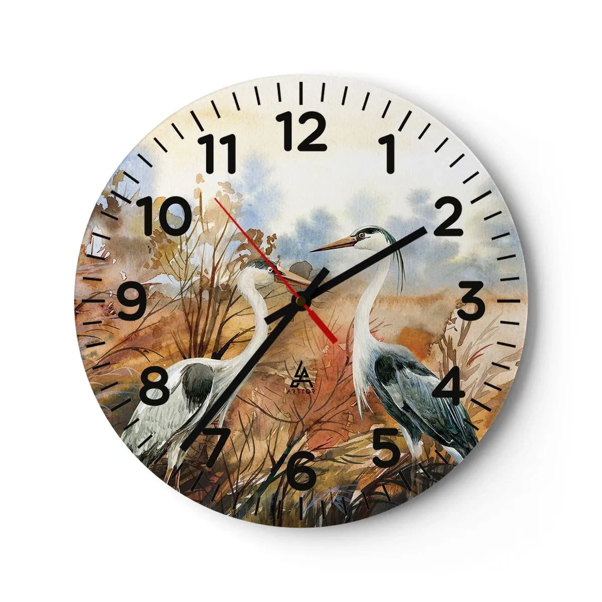 Horloge murale - Pendule murale - Jusqu'où en automne ? - 30x30 cm