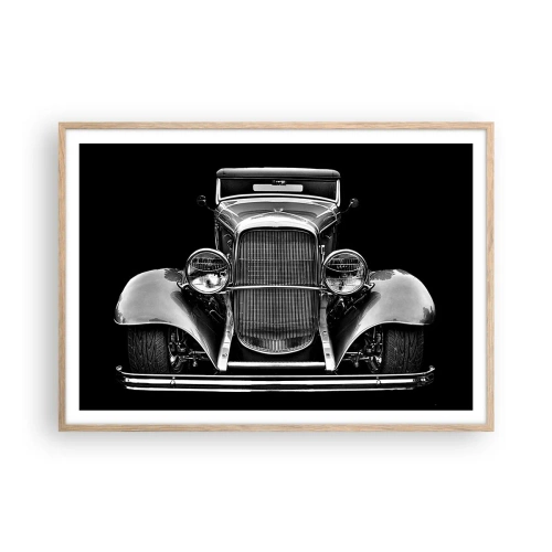 Affiche dans un chêne clair - Poster - Un vrai gentleman - 100x70 cm