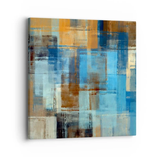 Impression sur toile - Image sur toile - A travers le voile bleu - 40x40 cm