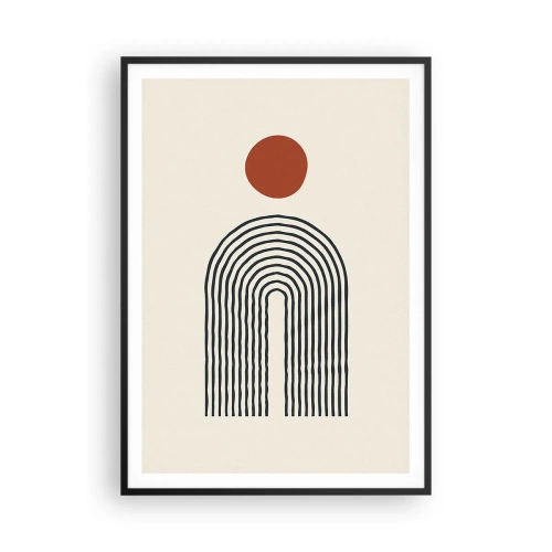 Affiche dans un cadre noir - Poster - Le magnétisme des formes et des couleurs - 70x100 cm