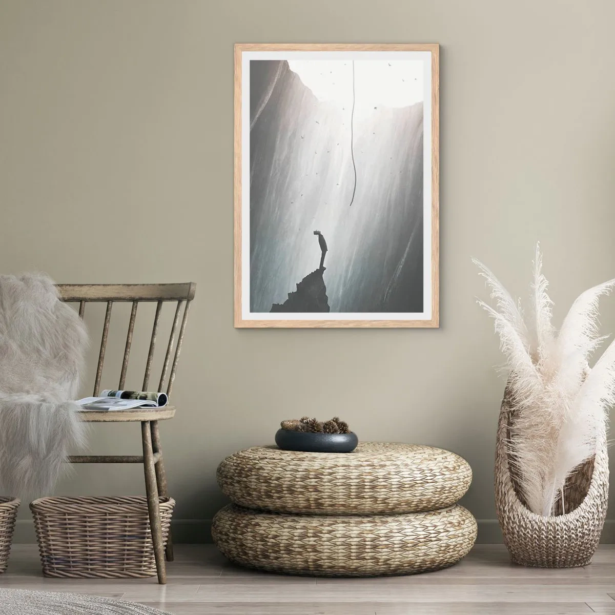 Affiche dans un chêne clair - Poster - Il y a toujours une issue - 70x100 cm