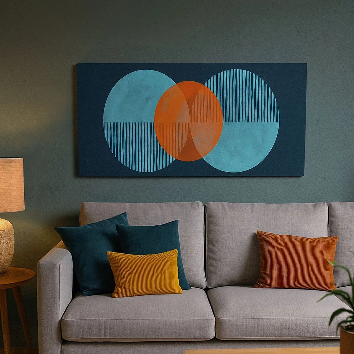 Impression sur toile - Image sur toile - Composition symétrique - 100x40 cm