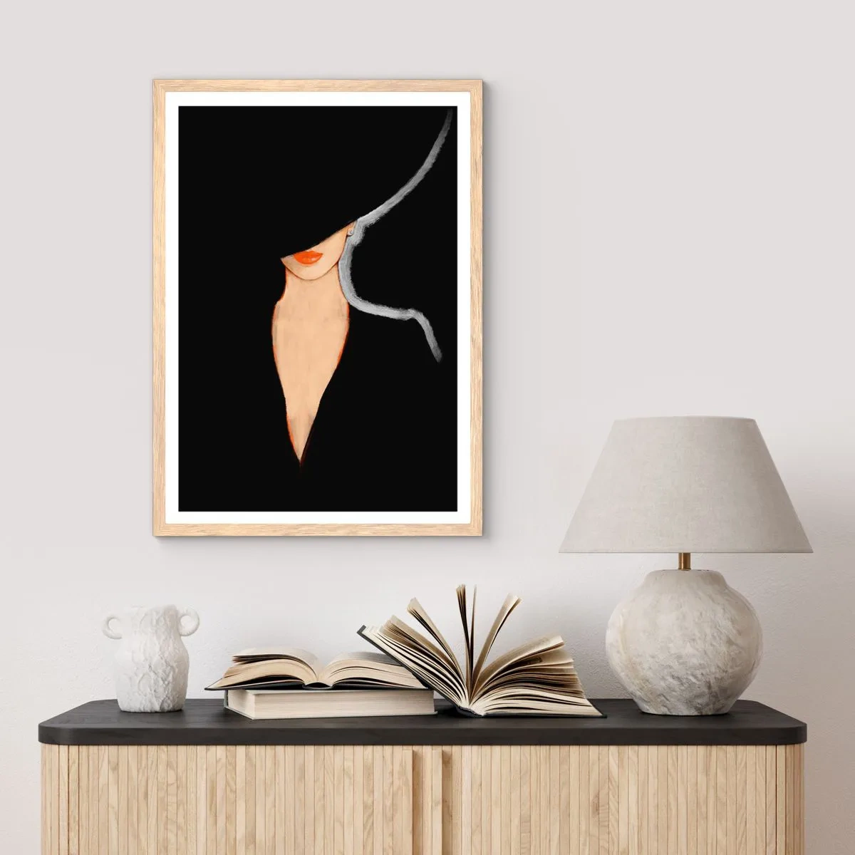 Affiche dans un chêne clair - Poster - Élégance et style - 70x100 cm