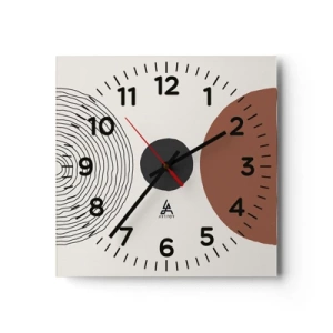 Horloge murale - Pendule murale - Au centre de l'attention - 40x40 cm