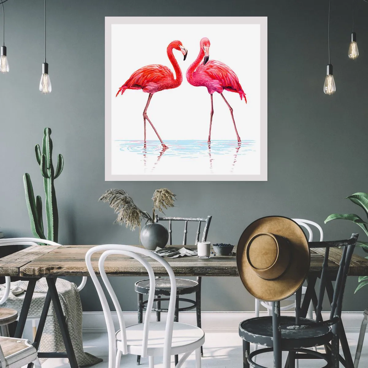 Affiche - Poster - Rendez-vous rose - 60x60 cm
