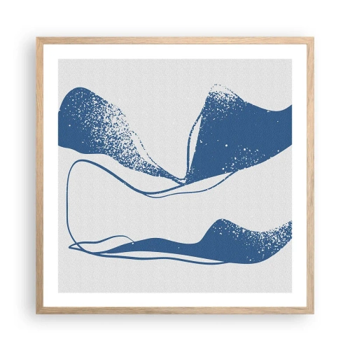 Affiche dans un chêne clair - Poster - Abstraction ailée - 60x60 cm