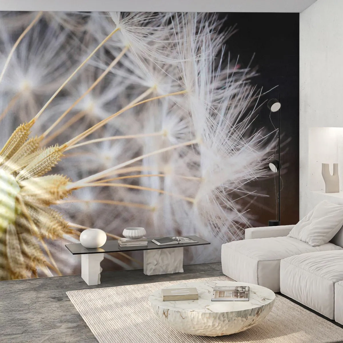 Papier Peint Photo Premium Canvas - Juste avant le départ - Fleur, Usine, Nature - 500x350 cm