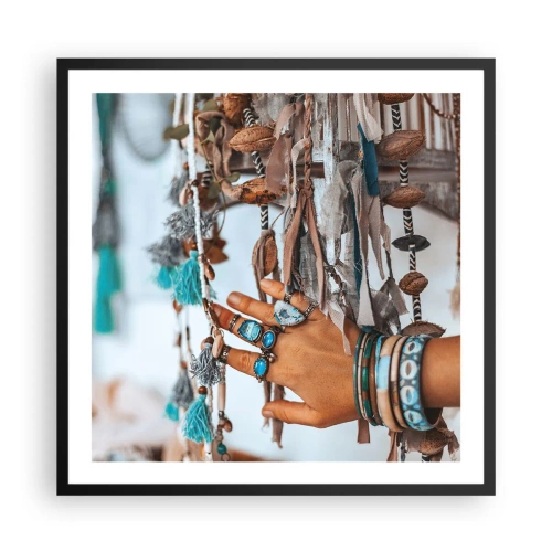 Affiche dans un cadre noir - Poster - Trésor local - 60x60 cm