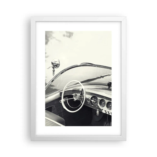 Affiche dans un cadre blanc - Poster - Temps pour riche - 30x40 cm