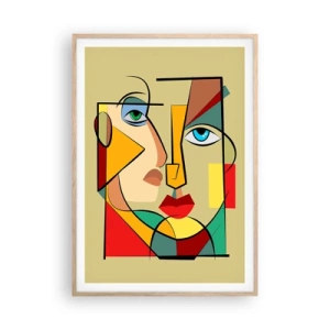 Affiche dans un chêne clair - Poster - Paire assortie - 70x100 cm