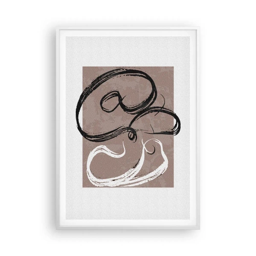 Affiche dans un cadre blanc - Poster - Composition – la recherche de la plénitude - 70x100 cm