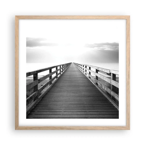 Affiche dans un chêne clair - Poster - A perte de vue... - 50x50 cm