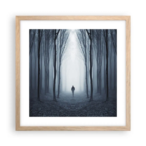 Affiche dans un chêne clair - Poster - Tout est simple et clair - 40x40 cm
