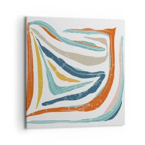 Impression sur toile - Image sur toile - Abstraction avec un sourire amical - 60x60 cm