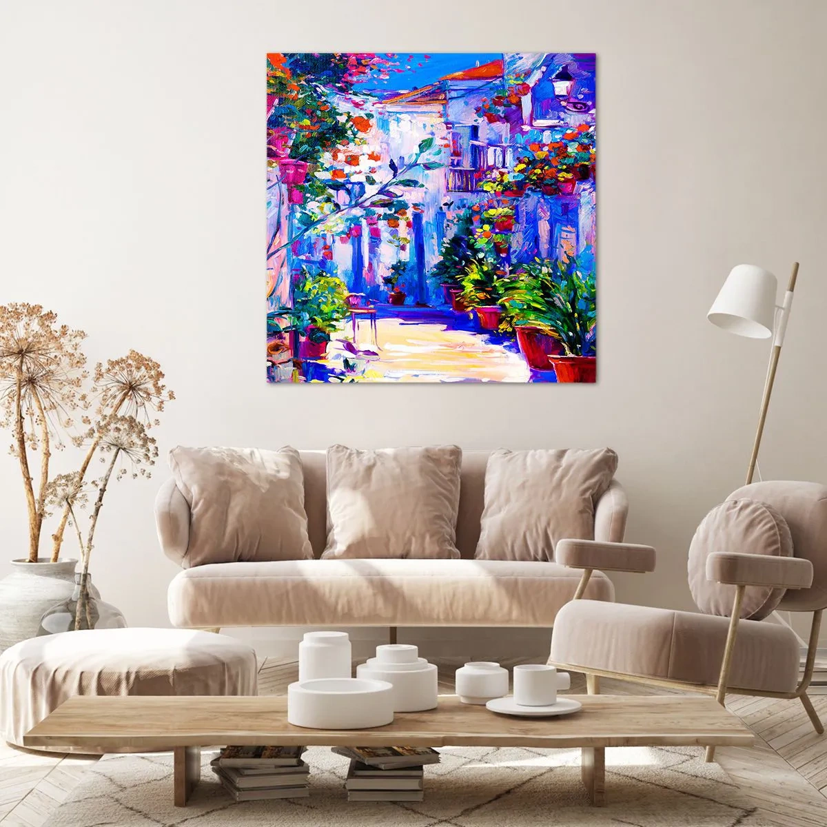 Impression sur toile - Image sur toile - Impression - une rue italienne - 70x70 cm