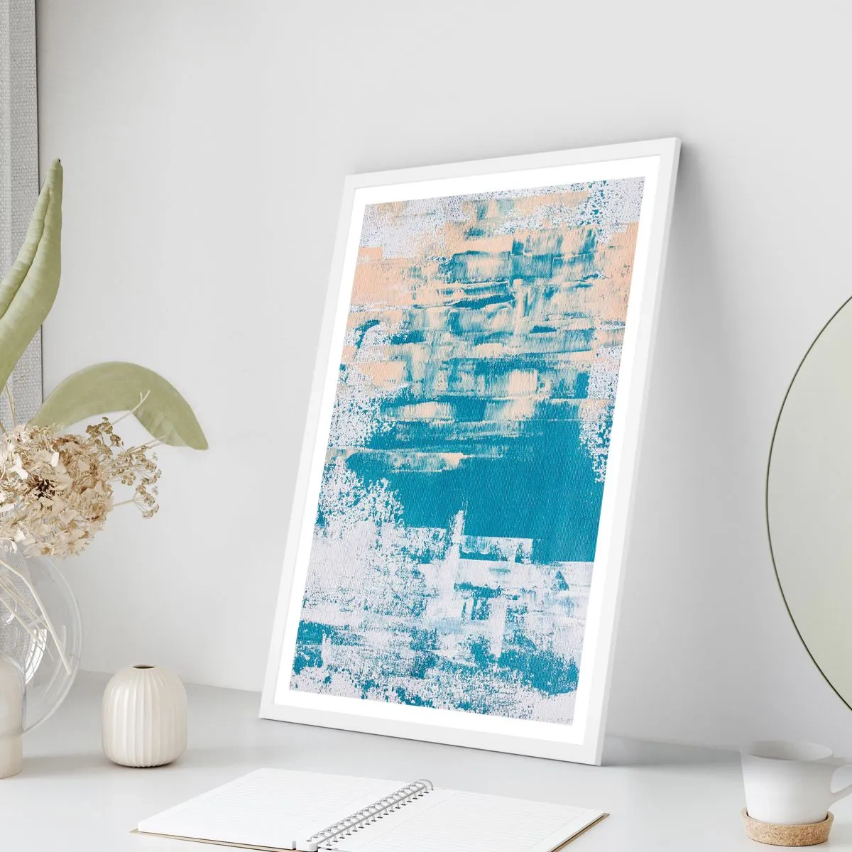 Affiche dans un cadre blanc - Poster - À travers un iceberg - 70x100 cm