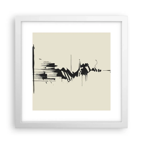 Affiche dans un cadre blanc - Poster - Abstraction hâtive - 30x30 cm