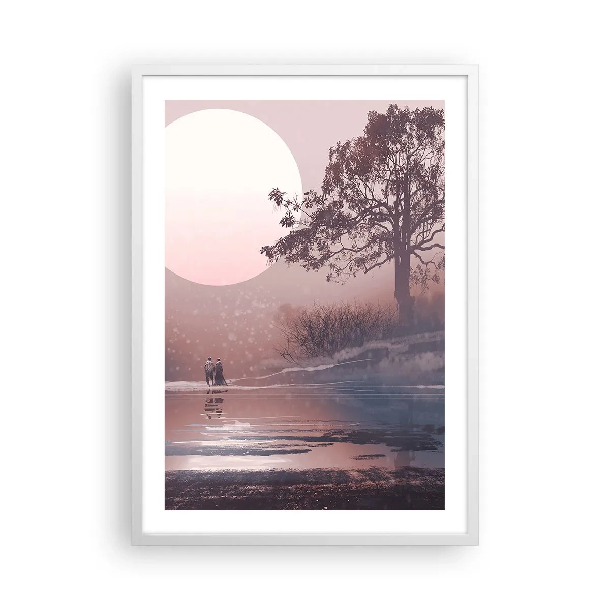 Affiche dans un cadre blanc - Poster - Merveilles de la nuit - 50x70 cm